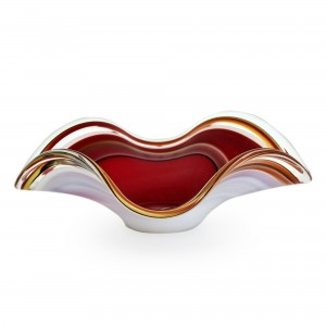 Novica Eloquence Hand Blown Art Glass Centerpiece Decorative Bowl NVC6651